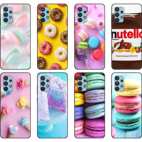 Black tpu Case For Samsung galaxy A32 A42 A52 A72 4g 5g S21 PLUS ultra back cover Chocolate Nutella
