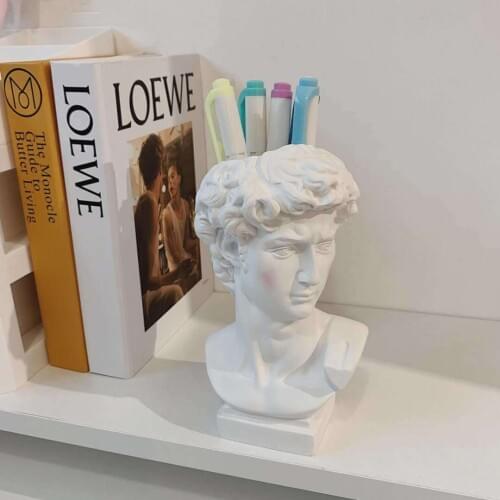 Decor David Head Portraits Statue Home Decoration Storage Box Mini Bust Sculpture Art Craft Sketch Creativity European Home