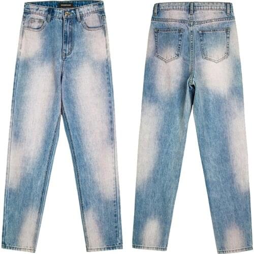 DSQBRAND Ladies Summer New Jeans Color Girly Pink Straight Pants Ladies High Waist Casual Pants Fashion Luxury High Quality