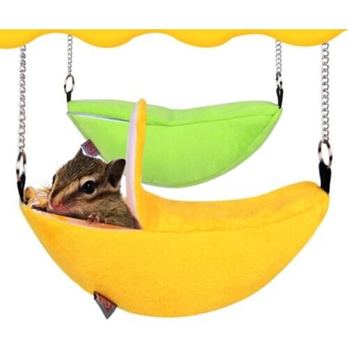 Banana Ship Moon Pets Hammock Cotton Mouse Ferrets Guinea Pig Bed Pet Hamster Birds Swing Hammock Warm Hanging Bed Nests Cage