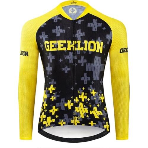 MTB Long Sleeves Cycling Maillot Mountain Bike Breathable Bicycle Wear Team Tour Quick Dry Clothing