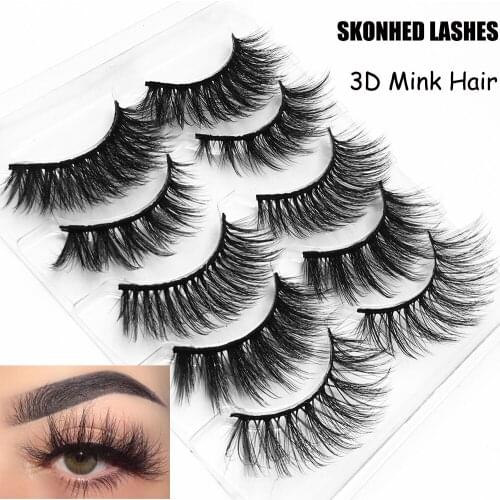 Hot sale 5 Pairs 25mm Eyelashes 3D Mink Hair False Eyelashes Natural/Thick Long Eye Lashes Wispy Makeup Beauty Extension Tools