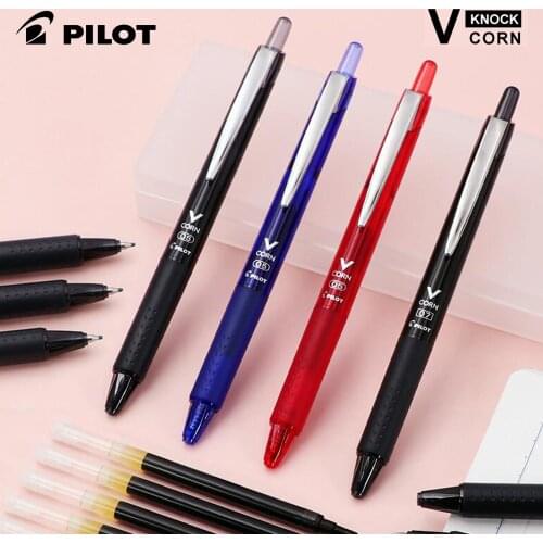 3 Pieces of Japanese PILOT LVKN-15F Press Gel Pen Business Signature Pen 0.7mm for Student Exams