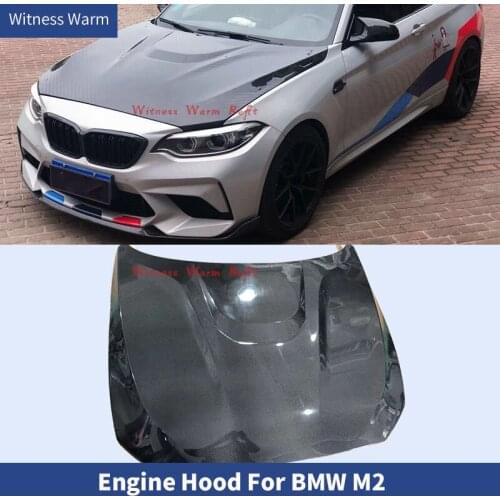 Carbon Fiber Engine Cover Hood Bonnet for BMW 2 Series F87 M2 M2C 2014 - 2019 FRP Unpainted Engine Cover Hood Bonnet