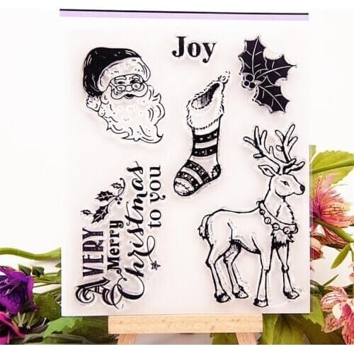 Hot selling Santa Claus transparent clear stamp / silicone seal roller stamp DIY scrapbook album / card production