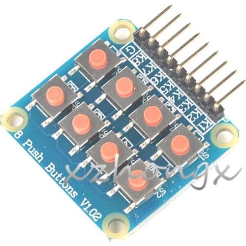 Micro switch 2*4 matrix keyboard 8 bit push button independent key SCM external expansion keyboard module