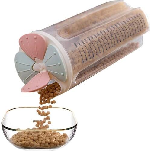 Multi-Grain Transparent Plastic Storage Box Kitchen Cereal & Dry Dried Food Airtight Container with Leak Proof Locking (4 Grain)