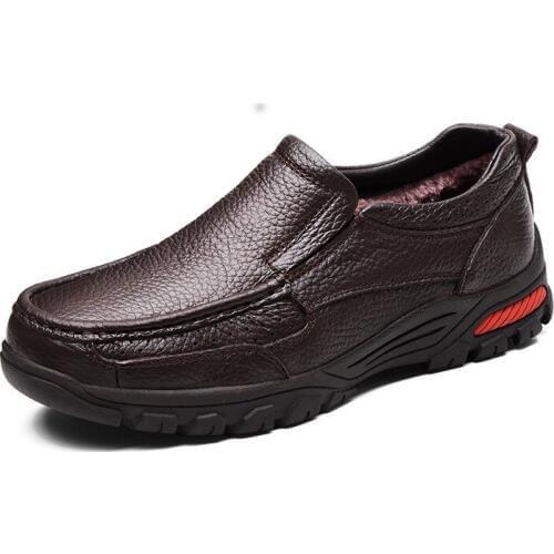 Genuine Leather Mens Business Shoes Fashion Handmade Men Formal Flats High Quality Male Moccasins Snow boots 369