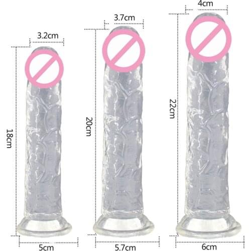 Soft TPE Dildo Realistic Anal Penis Suction Cup Dick Sex Toys for Adults Women Sex Shop Crystal Phallus Butt plug Erotic Product