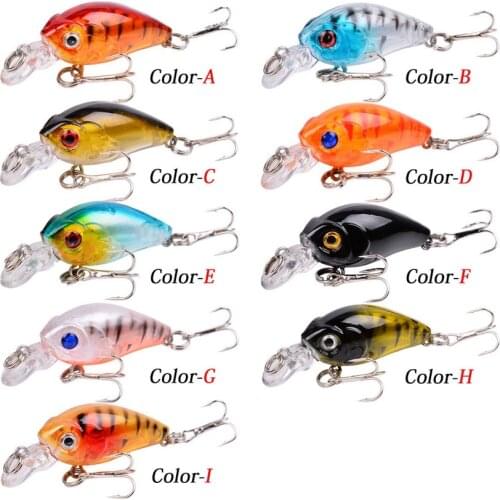 9PCS Minnow Fishing Lure 50mm3.5g Topwater Hard Bait Wobbler Jig Bait Crankbait Carp Striped bass Pesca Fishing tackle SwimBait