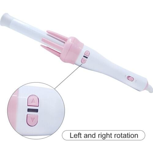 Professional and Curling Tongs, Hair Curler Automatic Anti-Scalding Curling Stick Hair Care Styling Tools-White Electric Curling