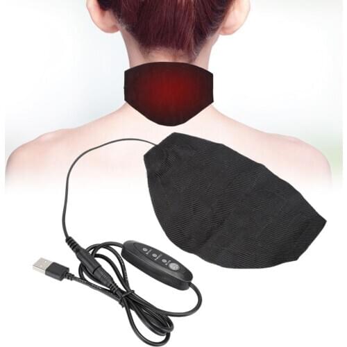 Adjustable Three Gear USB Self Heating Neck Warm Protector Portable Electric Tourmaline Neck Heating Pad Cloth Washable Magnetic