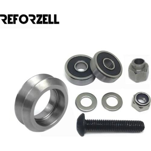 Adjustable precise CNC Metal Dual v wheel kits with eccentric spacers for v-slot Rail OX CNC C-Beam parts