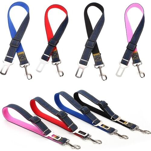 Adjustable Pet Dog Car Seat Belt Harness Seatbelt Car Traction Safety Rope Lead Leash For Dogs Travel Clip Pet Supplies