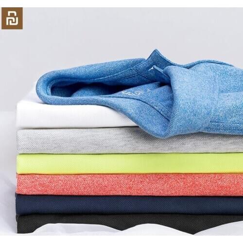 2020 summer pure color polo shirt mens short-sleeved antibacterial deodorant youth stretch lapel t-shirt polo shirt for xiaomi
