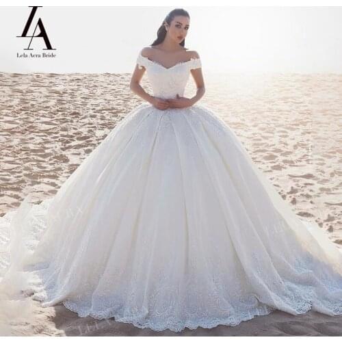 LelaAcra Appliqued Wedding Dress 2021 Sweetheart Sleeveless Bridal Ball Gown Vintage Princess SM11 Plus Size Vestido De Novia