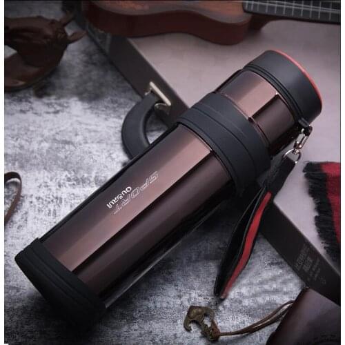 0.8-1L Ourdoor Sport Large Thermos Stainless Steel Vacuum Flask Cup Christmas Gift Mug Thermo Bottle Thermoscup