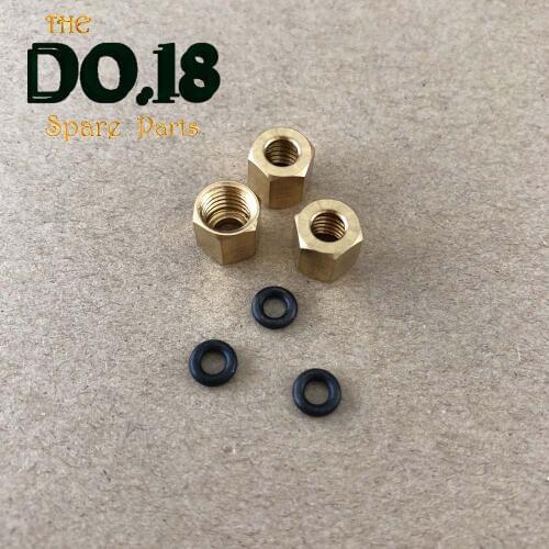 10pcs Large/Small Copper Nut O ring Sscrew 3*2mm and 4*3mm For Epson UV Damper 1390 DX7 DX4 DX5 Ink Tube