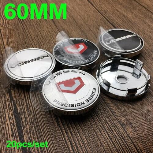 20PCS/SET Car Logo 56mm Sticker For Vossen 60MM PVC Wheel Center Caps Auto Decoration Emblem Wheels Rim Badge Covers Chrome