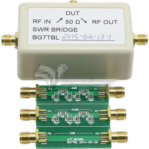 6dB 40dB Attenuator & SWR Electronic Bridge 1M-500M Standing Wave Bridge