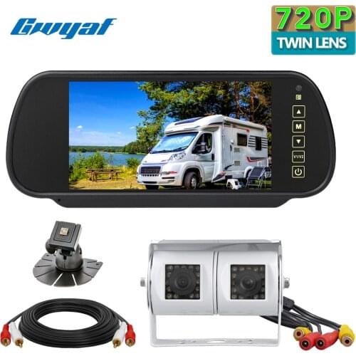 AHD 720P Reverse camera Kit White Twin lens Reversing Camera for Fiat Ducato, Sprinter, Viano & VW T5 Crafter and more Vans