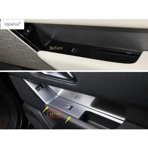 Lapetus Accessories Fit For Land Rover Range Rover Velar 2018 - 2021 Inner Door Armrest Window Lift Button Molding Cover Trim