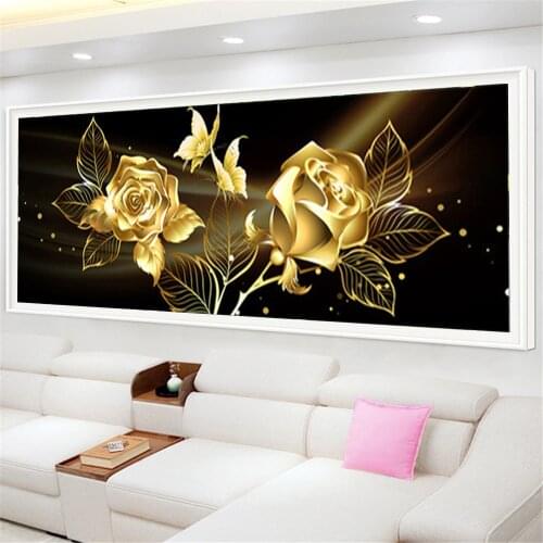 HUACAN 5d Diamond Painting Rose Mosaic Butterfly DIY Diamond Embroidery Flower Mosaic Cross Stitch Wall Art Decoration