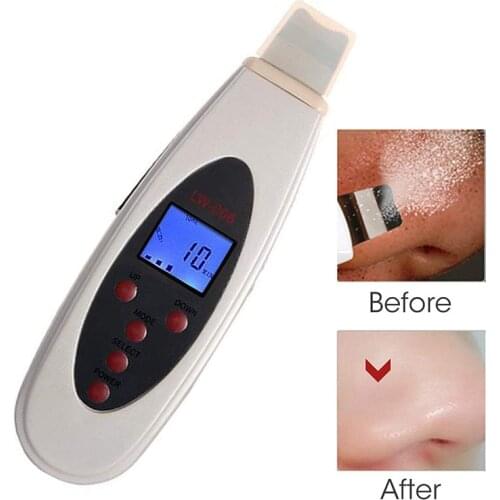 Ultrasonic Skin Scrubber LW006 Deep Face Cleaning Machine Remove Facial Massager Ultrasound Peeling Clean Tone Lift 4PCS/LOT