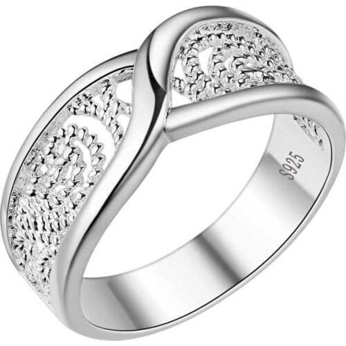 Bohemian Vintage X Shape silver color Cross Rings for Women Wedding Trendy Jewelry Large Eternity Rings Anillos