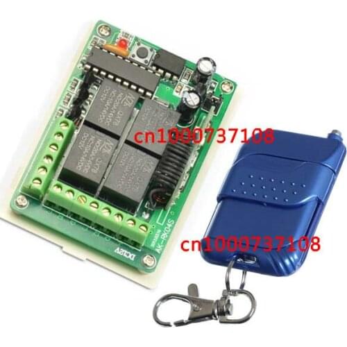 DC12V 10A 4CH RF Switch relay of the Controller /Wireless Switch Transmitter Receiver with learning button