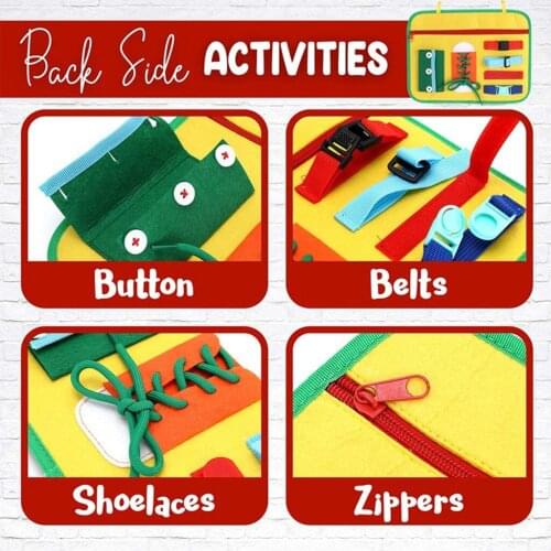 Toddler Busy Board Kids Educational Activity Board Montessori Sensory Toy