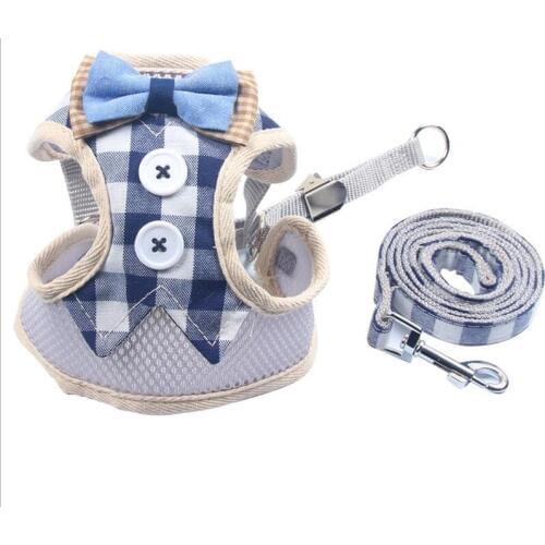 Breathable Dog Cat Harness Pet Mesh Puppy Kitten Vest Adjustable Pet Walking Harnesses and Leash Set For Chihuahua Small Dogs