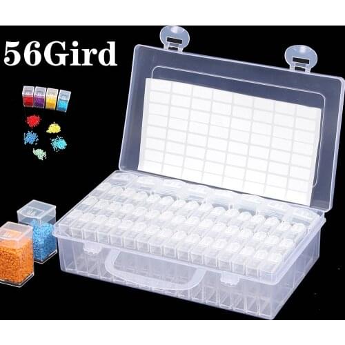 28/40/56 Grids 5D Diamond Painting Storage Box Containers Diamond Painting Tools Accessories Jewelry Beads Organizer Case