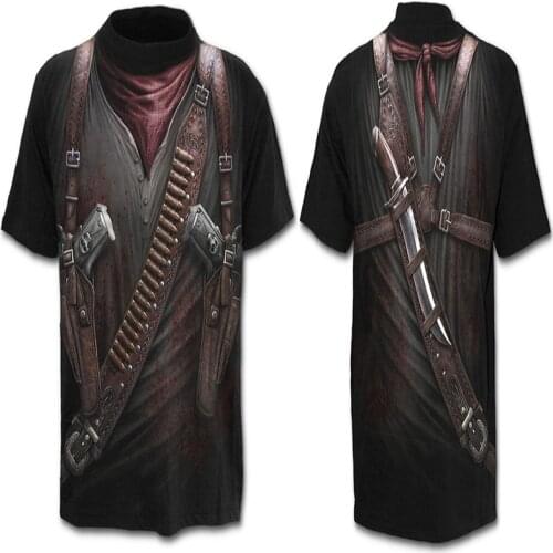 Cowboy Assassin Cartoon 3D Print T-Shirt Daily Fashion Casual Short Sleeves