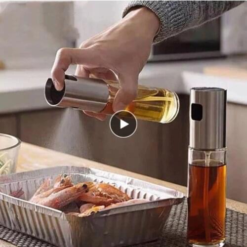 Kitchen Baking Oil Spray Dispenser Empty Bottle Vinegar Bottle Oil Dispenser Cooking Tool Salad BBQ Cooking Glass Oil Sprayer