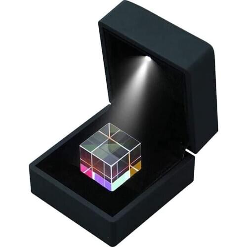 Optic Prism Square, Multi-Color Optical Glass Prism, RGB Dispersion Prism X-Square for Physics and Decoration