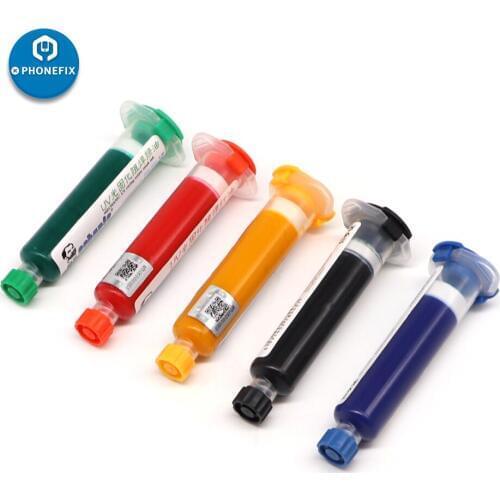 MECHANIC UV Solder Resist Mask Solder Paste Flux Cream Blue Black Red Yellow Green Oil for PCB BGA Circuit Board Protect Repair