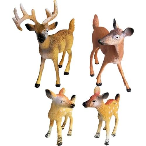 Deer Animal Model Toy for Kids Forest Deers Figurines Kids Education Collectibles Gift Preschool Toy