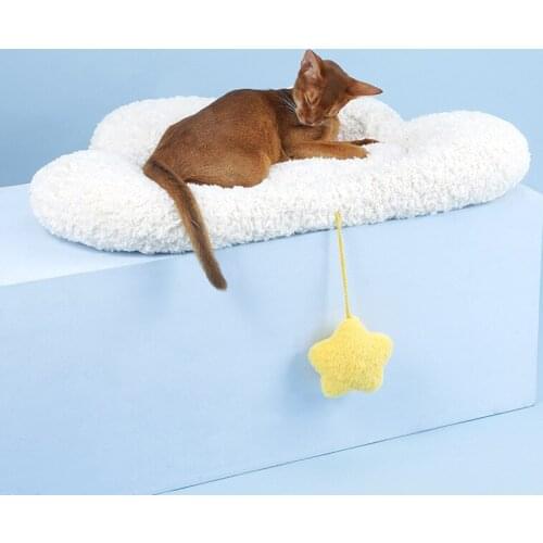 Cat Bed Pet Cushion Blanket Soft Fleece Cats Mat Puppy Chihuahua Kitten Cloud Shape Sofa Mat Pad For Puppy Kitten
