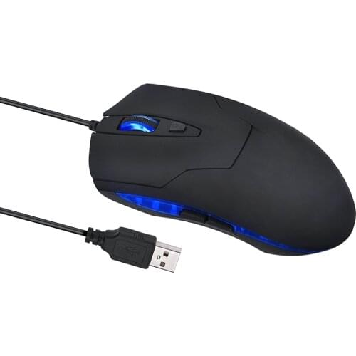 Mouse Raton LED Professional Cobra Optical 1600 DPI USB Wired Gaming Game Mouse For PC Laptop Black Computer Rechargeable 18Aug2