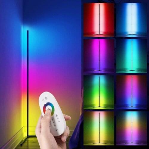 Led Floor Lamp RGB Color Changing Dimmable Lighting Corner Floor Lamp With Remote Control For Living Room Home Decoration