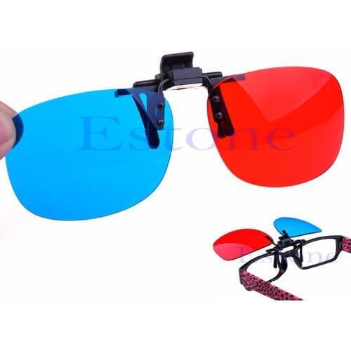 New Red Blue 3D Glasses Hanging Frame 3D Glasses Myopia Special Stereo Clip Type