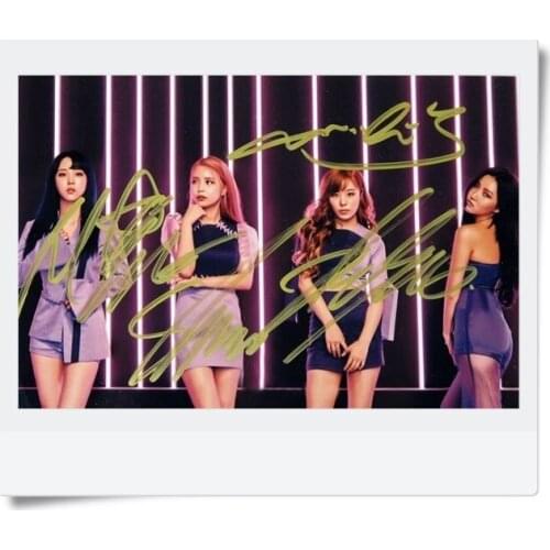 Signed MAMAMOO autographed original photo PURPLE 6 inches 4 VERSIONS CHOSEN freeshipping 072017