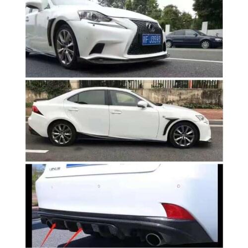Carbon Fiber Front Lip Spoiler Rear Bumper Diffuser Side Body Skirt For Lexus IS200 IS250 IS350 IS300 AWD/IS200T 2014-2018