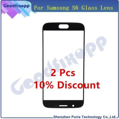 Touch Screen Front Screen Glass Lens For Samsung Galaxy S6 G9200 LCD Front Outer Lens For Samsung S6 Replacement Parts