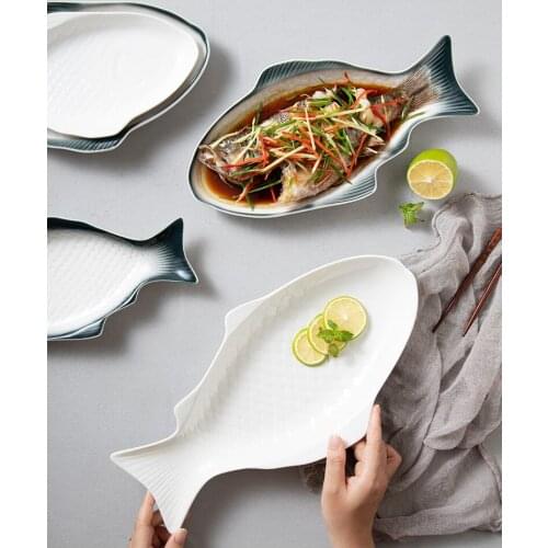 Fish shaped plate new creative ceramic plate