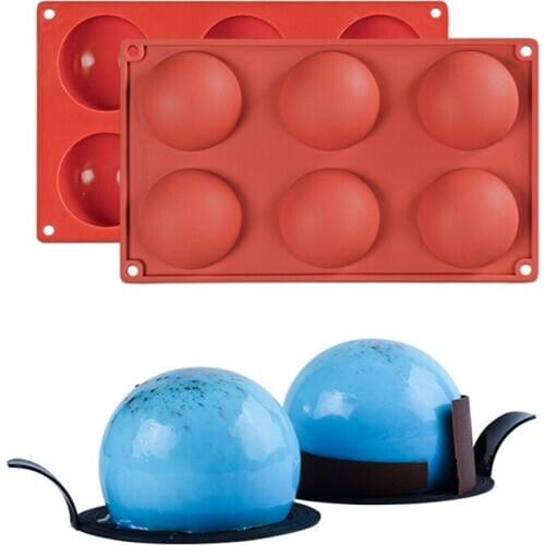 Half Sphere Silicone Soap Molds Bakeware Cake Decorating Tools Pudding Jelly Chocolate Fondant Mould Ball Biscuit Baking Moulds