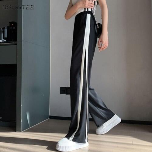 Casual Pants Women Simple Wide Leg Full Length Design Korean Style Streetwear Ins Cozy Students Fashion All-match Newest Unisex