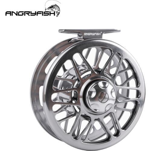 ANGRYFISH Fly Fishing Reel 2+1BB Full Metal Aluminum Alloy Die Casting Fly Reel Fishing Reel with Large Arbor