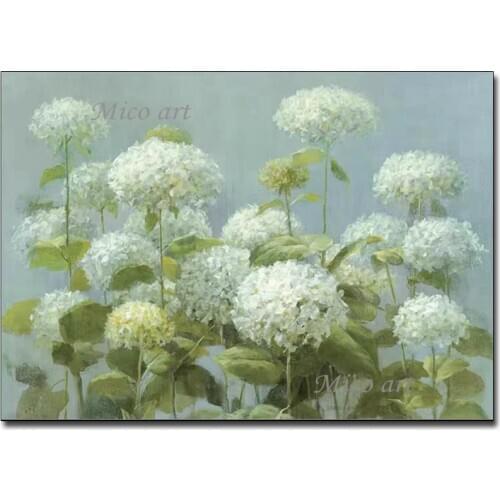 Home Wall Decor Pure Hand Painted Outdoor Scenery Art Canvas Flower Dandelion Oil Painting Wall Pictures For Living Room Decor